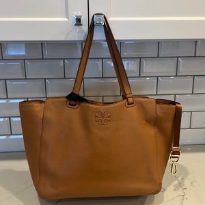 Tory Burch leather diaper bag